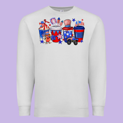 4th Of July Coffee Drinks Premium Sweatshirt Designed By Neo Western