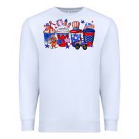 White 4th of July coffee drinks Premium Sweatshirt - Neo Western