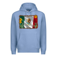 Colony Blue mexico flag sunflower cactus Premium Hoodie - AdoDesignShop