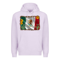 Lilac mexico flag sunflower cactus Premium Hoodie - AdoDesignShop