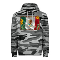 Slate Camo mexico flag sunflower cactus Premium Hoodie - AdoDesignShop