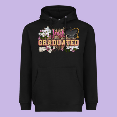 Just Graduated Heavyweight Hoodie Designed By Zillion Design Studio