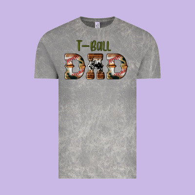 Sport T Ball Dad Vintage Tee Designed By Artiststas