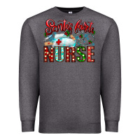 Charcoal Heather santa is favorite nurse Premium Sweatshirt - CowhideDigitalArt
