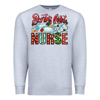Heather Grey santa is favorite nurse Premium Sweatshirt - CowhideDigitalArt