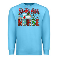 Ocean Blue santa is favorite nurse Premium Sweatshirt - CowhideDigitalArt