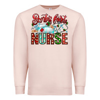 Pale Pink santa is favorite nurse Premium Sweatshirt - CowhideDigitalArt