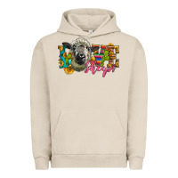 Pigment French Oak Western Love Sheeps Urban Hoodie - LillyAllenDesigns