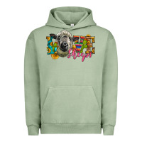 Pigment Oil Green Western Love Sheeps Urban Hoodie - LillyAllenDesigns