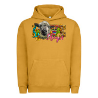 Pigment Peanut Butter Western Love Sheeps Urban Hoodie - LillyAllenDesigns