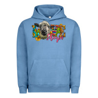 Pigment Pebble Blue Western Love Sheeps Urban Hoodie - LillyAllenDesigns