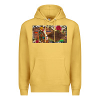 Antique Gold western turquoise gemstone horse cowhide leopard floral background lic Premium Hoodie - Artiststas