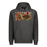 Charcoal Heather western turquoise gemstone horse cowhide leopard floral background lic Premium Hoodie - Artiststas