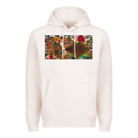 Pale Pink western turquoise gemstone horse cowhide leopard floral background lic Premium Hoodie - Artiststas