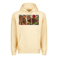 Pina Colada western turquoise gemstone horse cowhide leopard floral background lic Premium Hoodie - Artiststas