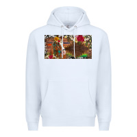White western turquoise gemstone horse cowhide leopard floral background lic Premium Hoodie - Artiststas