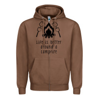 Chestnut life is better around a campfire Zipper Hoodie - Unal Design