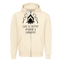 Sandshell life is better around a campfire Zipper Hoodie - Unal Design