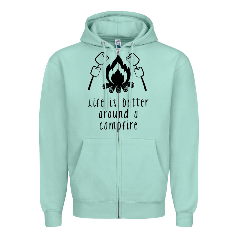 Life Is Better Around A Campfire Zipper Hoodie by Unal Design | Teevron