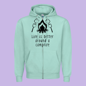 Life Is Better Around A Campfire Zipper Hoodie Designed By Unal Design