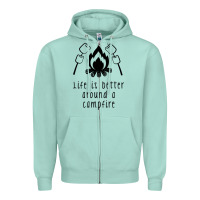 Seafoam life is better around a campfire Zipper Hoodie - Unal Design