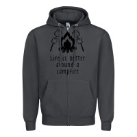 Smoke life is better around a campfire Zipper Hoodie - Unal Design