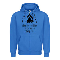 True Royal life is better around a campfire Zipper Hoodie - Unal Design