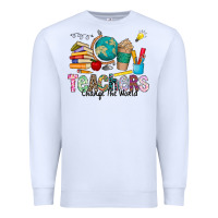 White Teachers Change The World Premium Sweatshirt - CowhideDigitalArt
