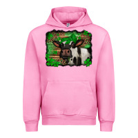 Fuchsia Pink st Patricks cow with leopard background holstein cow Urban Hoodie - Jasminsmagicworld