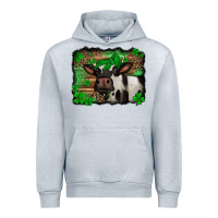 Heather Grey st Patricks cow with leopard background holstein cow Urban Hoodie - Jasminsmagicworld