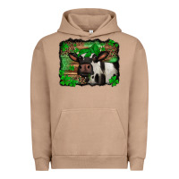 Pigment Burro st Patricks cow with leopard background holstein cow Urban Hoodie - Jasminsmagicworld