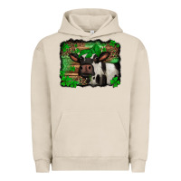 Pigment French Oak st Patricks cow with leopard background holstein cow Urban Hoodie - Jasminsmagicworld