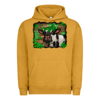 Pigment Peanut Butter st Patricks cow with leopard background holstein cow Urban Hoodie - Jasminsmagicworld