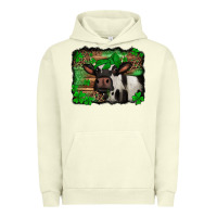 Pigment Pistachio st Patricks cow with leopard background holstein cow Urban Hoodie - Jasminsmagicworld