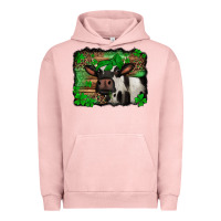 Pigment Salmon st Patricks cow with leopard background holstein cow Urban Hoodie - Jasminsmagicworld