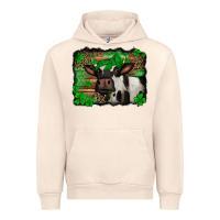 Sandshell st Patricks cow with leopard background holstein cow Urban Hoodie - Jasminsmagicworld