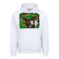 White st Patricks cow with leopard background holstein cow Urban Hoodie - Jasminsmagicworld
