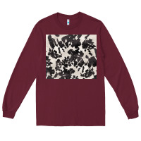 Burgundy black and white cowhide tumbler Long Sleeve Tee - BarkalooDesign