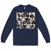 Navy black and white cowhide tumbler Long Sleeve Tee - BarkalooDesign