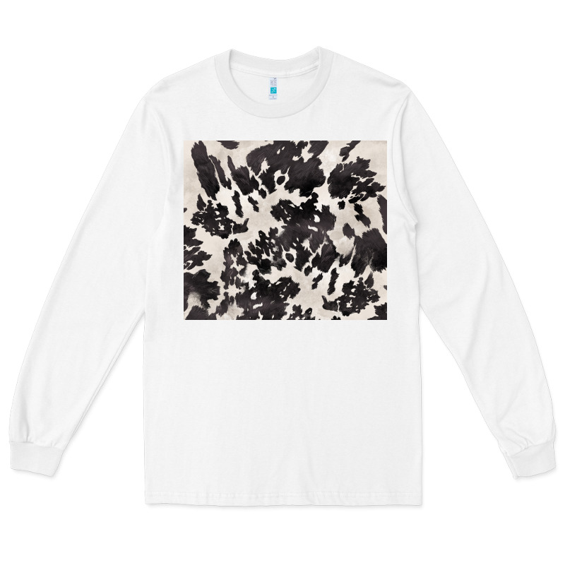 Black And White Cowhide Tumbler Long Sleeve Tee by BarkalooDesign | Teevron