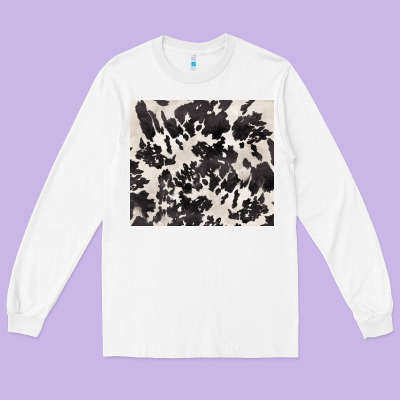 Black And White Cowhide Tumbler Long Sleeve Tee Designed By Barkaloodesign