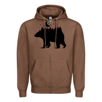Chestnut bear Zipper Hoodie - Unal Design