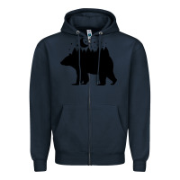Navy bear Zipper Hoodie - Unal Design