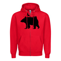 Red bear Zipper Hoodie - Unal Design