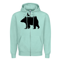 Seafoam bear Zipper Hoodie - Unal Design