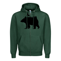 Sports Green bear Zipper Hoodie - Unal Design