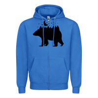 True Royal bear Zipper Hoodie - Unal Design