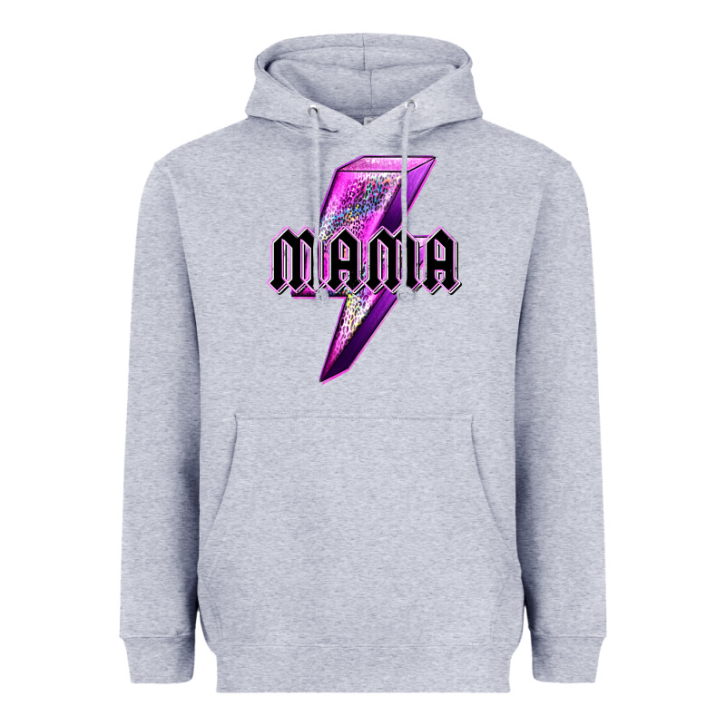 Mama Neon Leopard Lightning Bolt Heavyweight Hoodie by texasbilliewilder | Teevron