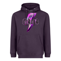 Plum mama neon leopard lightning bolt Heavyweight Hoodie - texasbilliewilder