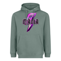 Sage mama neon leopard lightning bolt Heavyweight Hoodie - texasbilliewilder